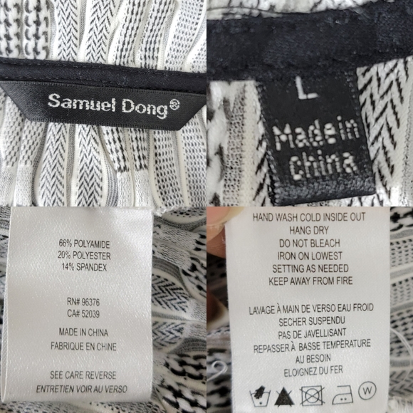 SAMUEL DONG Textured Zip Front Top L. - Picture 5 of 7